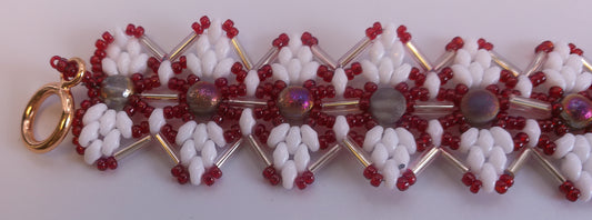 Aloe Bracelet in red and white