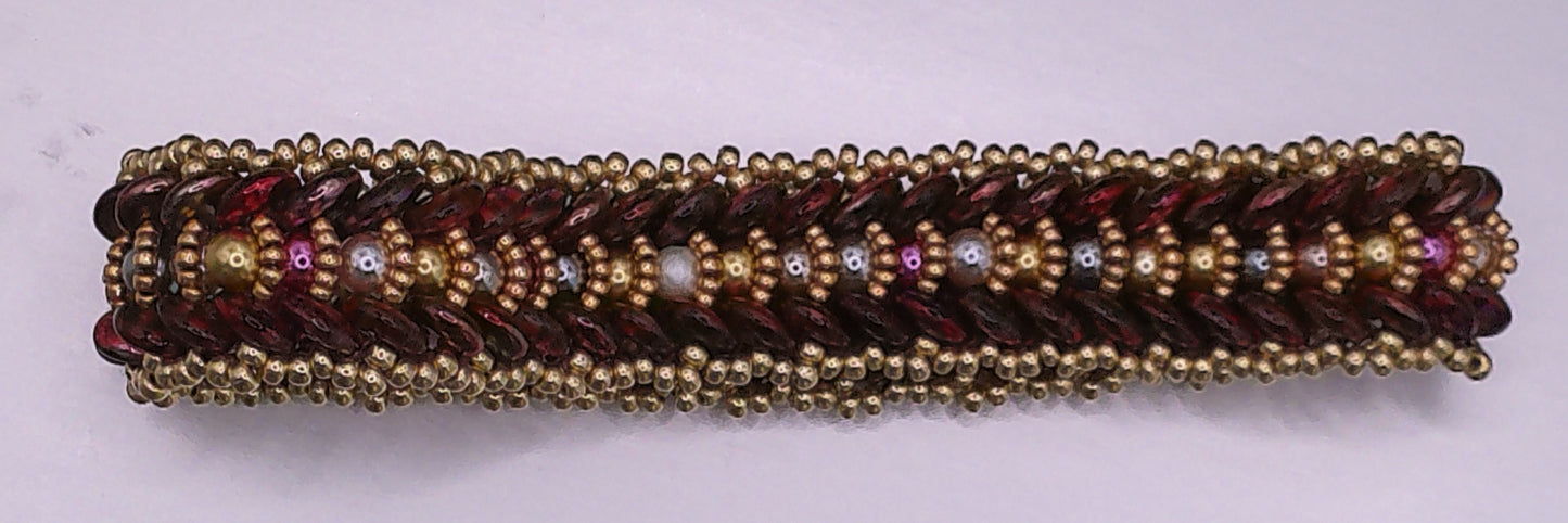 Band of Angels Bangle Bracelet Maroon/Gold Colorway