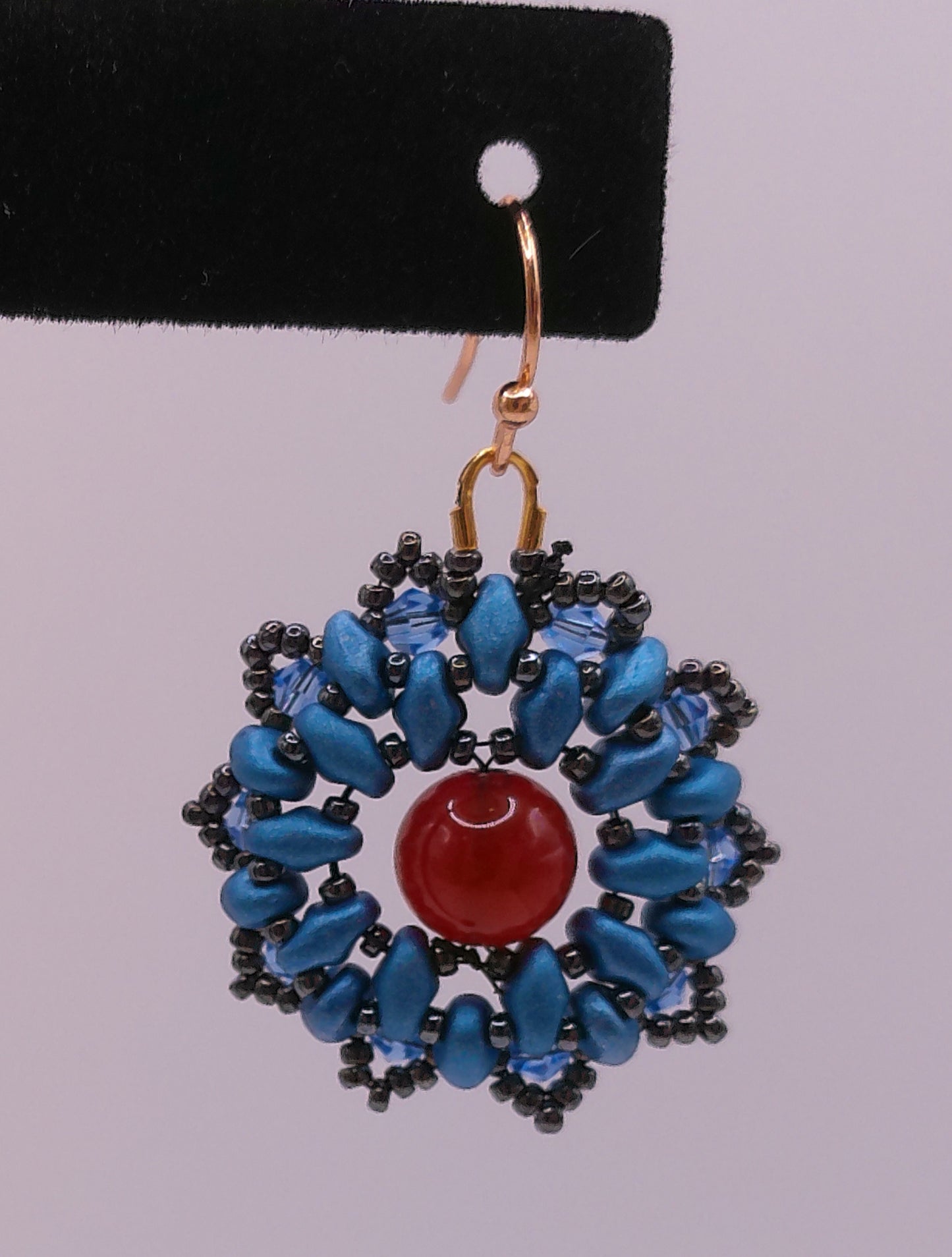Blue Floral Earrings
