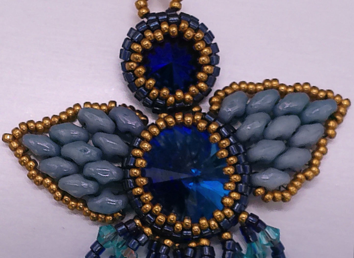 Guardian Angel Pendant/Ornament/Necklace - Teal Colorway