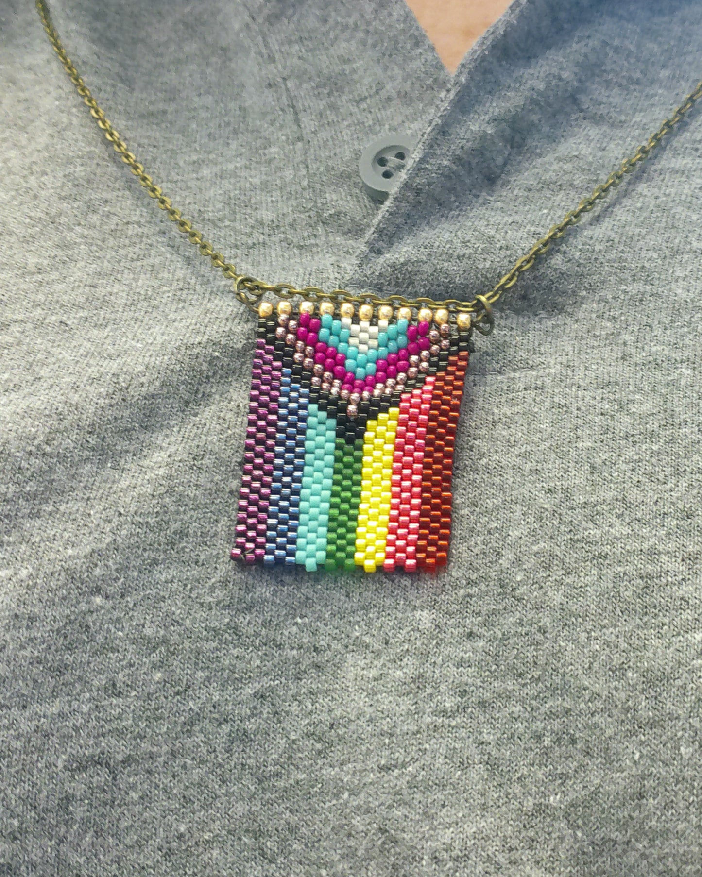 Pride Trans Flag necklace