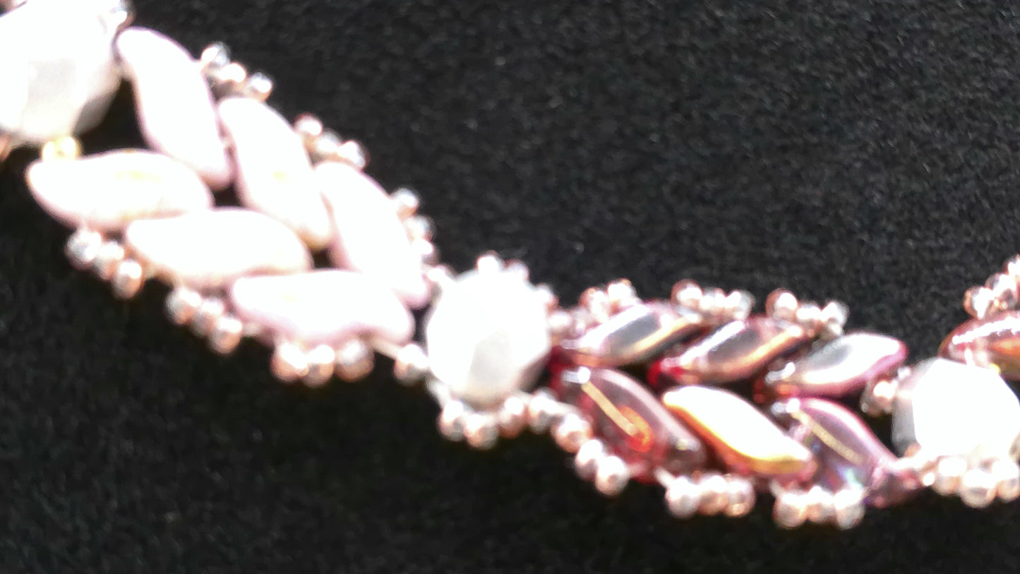Purple Herringbone necklace