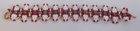 Aloe Bracelet in red and white