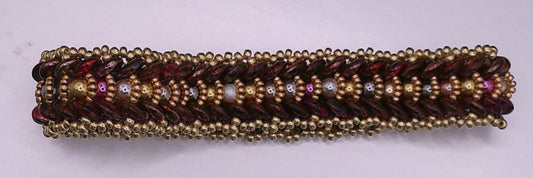 Band of Angels Bangle Bracelet Maroon/Gold Colorway