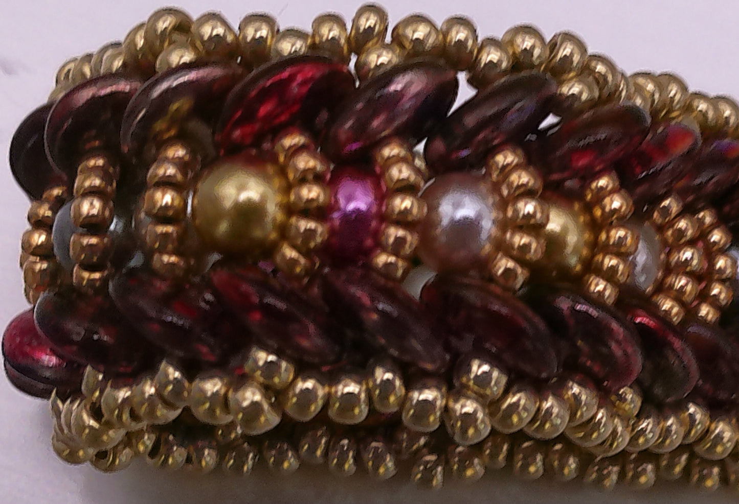 Band of Angels Bangle Bracelet Maroon/Gold Colorway