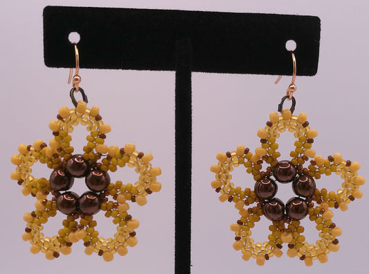 Sunflower earrings